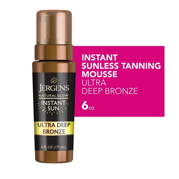 Jergens Natural Glow Instant Sun Sunless Ultra Deep Bronze Tanning Mousse NWT - Picture 1 of 4